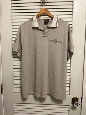 Harley-Davidson Beige and White Polo House of Harleys Oceanside CA